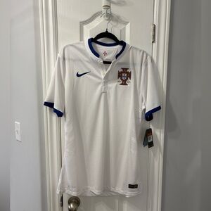 Nike White Jersey with Blue Trim